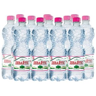 Девайтіс, 0,5 л, Упаковка 12 шт., Вода мінеральна негазована, ПЕТ