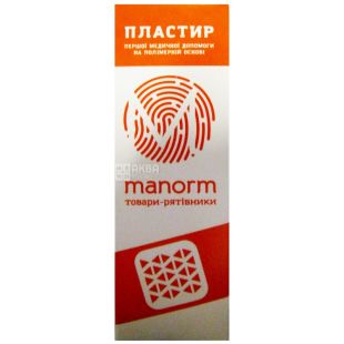 Манорм, 10 шт., Пластир на полімерній основі, тілесний