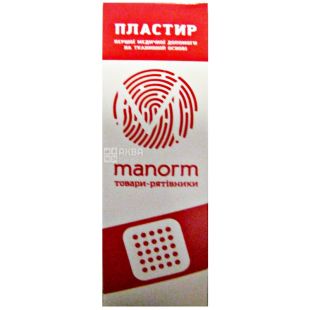 Манорм, 10 шт., Пластир на тканинній основі, тілесний