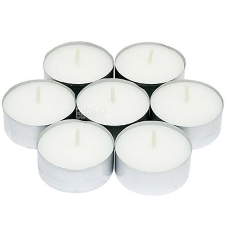 Pragnis, 30 шт., Cвеча чайная, Белая