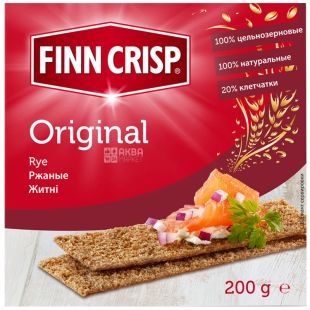 Finn Crisp, 200 г, сухарики, ржаные, Original