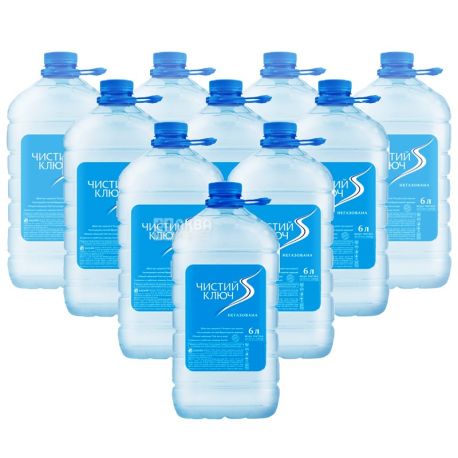 Clean key, pack of 10 pcs. 6 l each, still water, PET, PAT