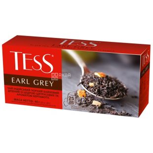 Tess, Earl Grey, 25 пак., Чай Тесс, Ерл Грей, чорний з бергамотом
