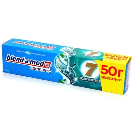 Blend-a-med, 150 мл, Зубна паста з ополіскувачем 2в1, Комплекс 7