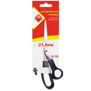 Klerk, 21,5 см, ножницы канцелярские, С прорезиненной вставкой, м/у