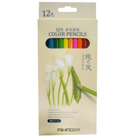 AIHAO, 12 pcs., Colored pencils, Assorted, Set, m / y