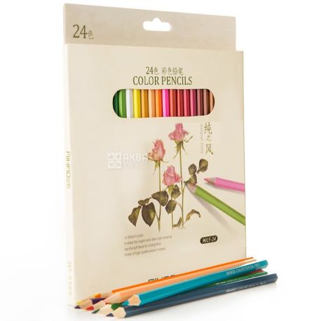 AIHAO, 24 pcs., Colored pencils, Assorted, Set, m / y