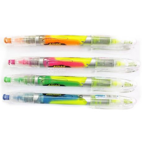 AIHAO, 5 pcs., Marker, Double-sided, Fluorescent, m / s