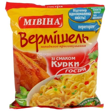 Mivina, 60 g, vermicelli, with taste of chicken, spicy
