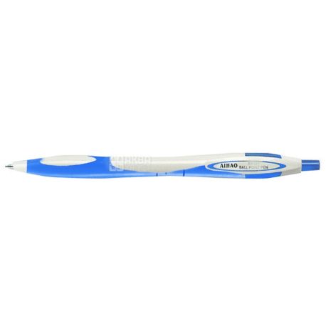AIHAO, 12 pcs., 0.5 mm, ball pen, Automatic, Blue, With rubber inserts, m / y