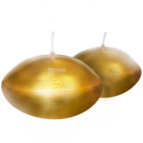 Natali Candles, 5x4,5x4,5 см, cвеча, Золотой диск, м/у