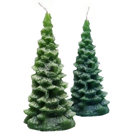 Natali Candles, 4,5x9,5 cm, candle, Fir-tree prickly, Green, m / s