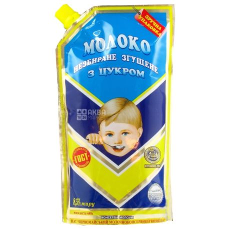 Первомайский МКК, 440 г, Молоко сгущенное цельное с сахаром 8,5%
