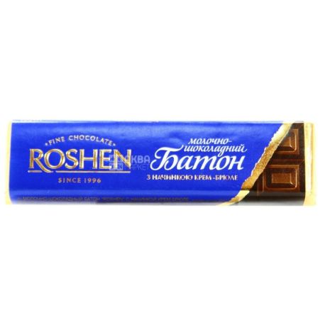 Roshen, 43 г, шоколадный батончик, крем-брюле