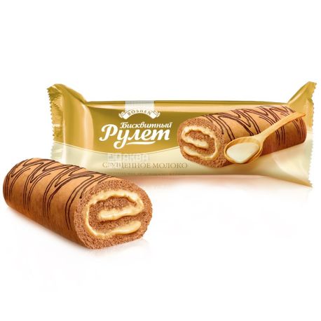 Roshen, 200 г, рулет, Сгущённое молоко