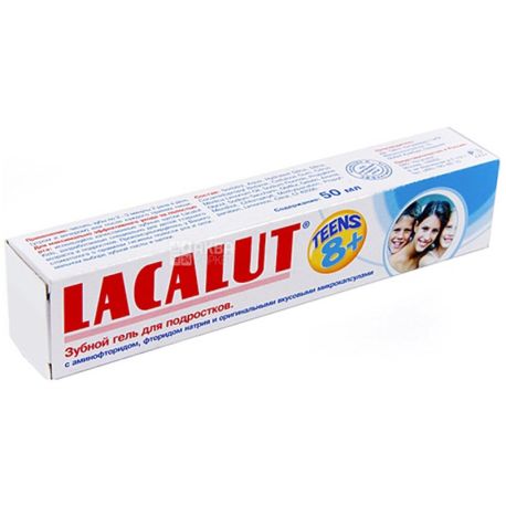 Lacalut, 50 ml, toothpaste, Teens 8+