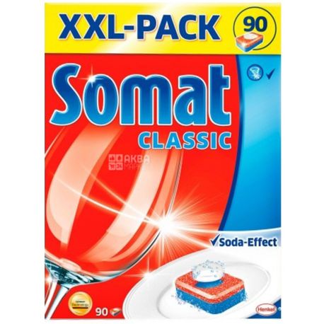 Somat, 90 шт., таблетки для посудомоечной машины, Classic
