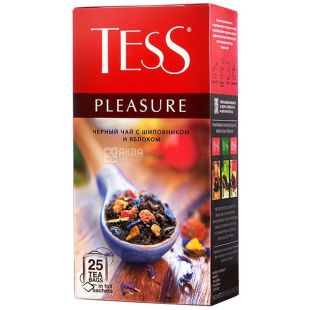 Tess, Pleasure, 25 пак., Чай Тесс, Плеж, чорний з шипшиною і яблуком