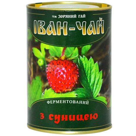 Зоряний гай, Иван-чай с земляникой, 100 г, Чай травяной, ферментированный, ж/б