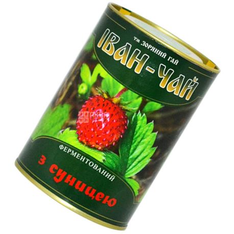 Зоряний гай, Иван-чай с земляникой, 100 г, Чай травяной, ферментированный, ж/б