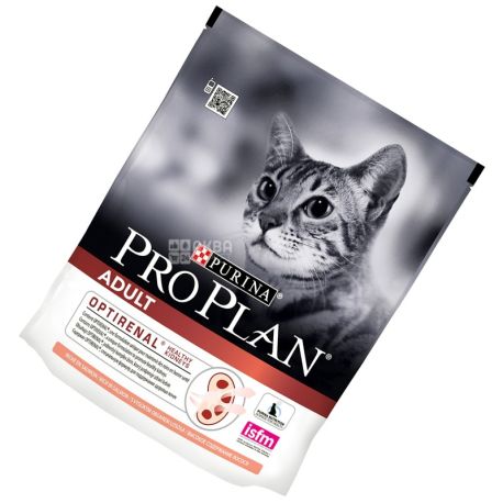 Pro Plan, Adult, 400 г, Сухой корм для взрослых котов, с лососем