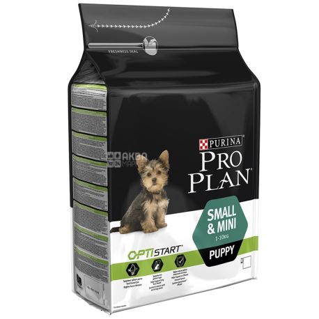 Pro Plan, 3 кг, корм для щенков малых пород, Puppy, Chicken