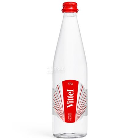 Vittel, Вода минеральная негазированная, 0,5 л, стекло, стекло