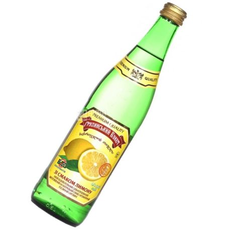 Грузинский Букет, Лимон, 0,5 л, Напиток сильногазированный, стекло