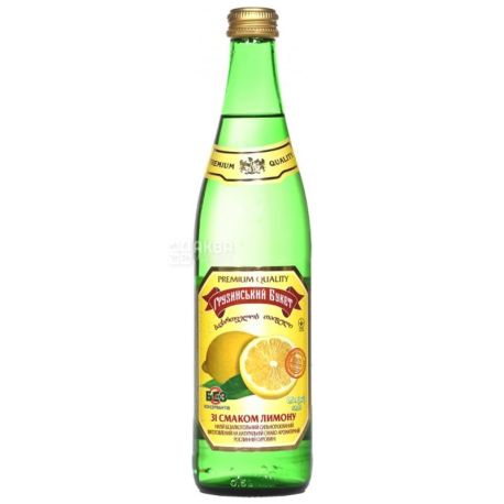 Грузинский Букет, Лимон, 0,5 л, Напиток сильногазированный, стекло