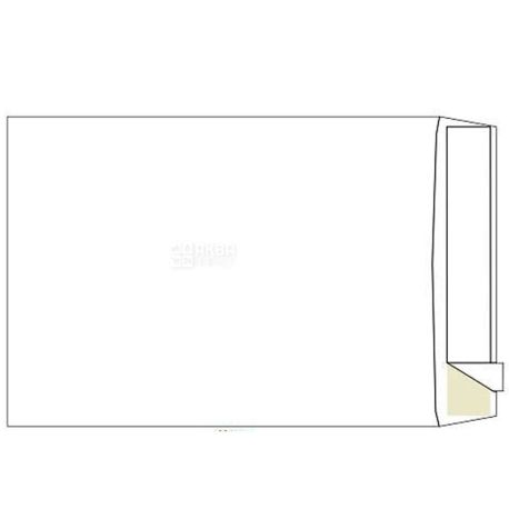 Конверт С4 (229х324 мм) белый 100 шт., с отрывной лентой, ТМ Klerk