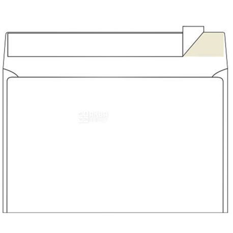 Envelope C5 (162х229 mm) white 100 pcs., With tear-off tape, TM Klerk