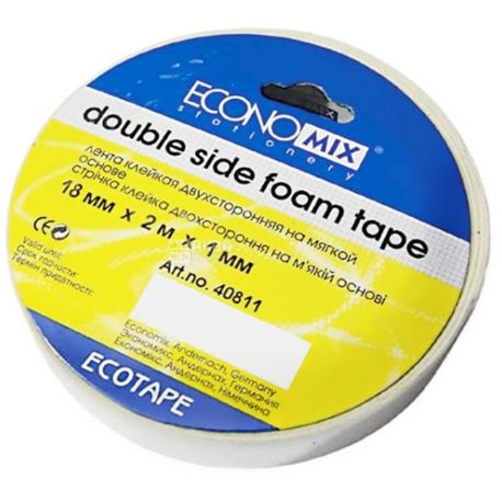 Economix, 18 mm, adhesive tape, Double-sided, m / s
