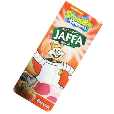 Jaffa, Sponge Bob, Персик, 0,2 л, Джаффа, Губка Боб, Нектар натуральный, детям от 3-х лет