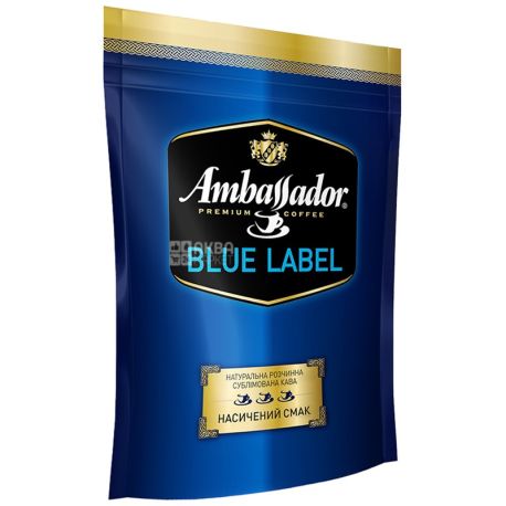 Ambassador, 75 г, расстворимый кофе, Blue Label