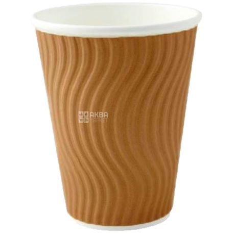 Promtus Glass paper corrugated brown 180 ml, 25 pcs, D73