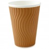 Гофростакан бумажный коричневый 400 мл, 25 шт, D92