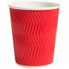 Гофростакан паперовий червоний 250 мл, 25 шт, D80