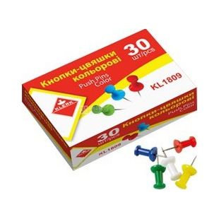 Klerk Кнопки-гвоздики 30 шт. Цветные 