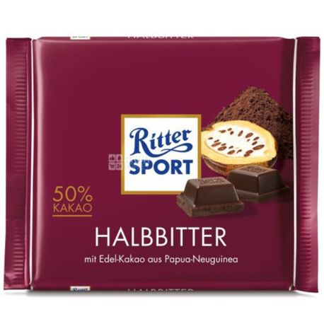 Ritter Sport, 100 g, dark chocolate, Dark Chocolate
