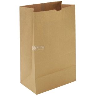 Промтус, Пакет бумажный, без ручек, крафт, 120x80x250 мм