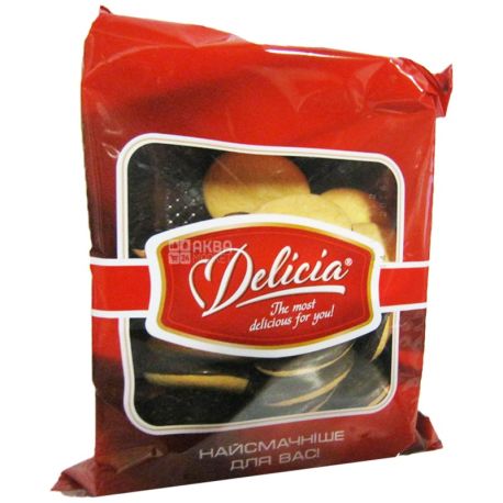 Delicia, 300 г, печиво здобне, глазуроване, з джемом, Апельсин