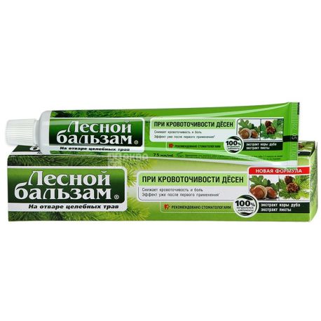 Forest Balsam, 75 ml, toothpaste, with bleeding gums