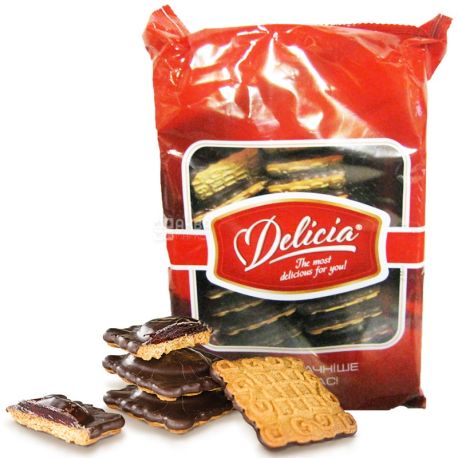 Delicia, 300 г, печиво здобне, Маргаритка, глазуроване, з джемом, Малина