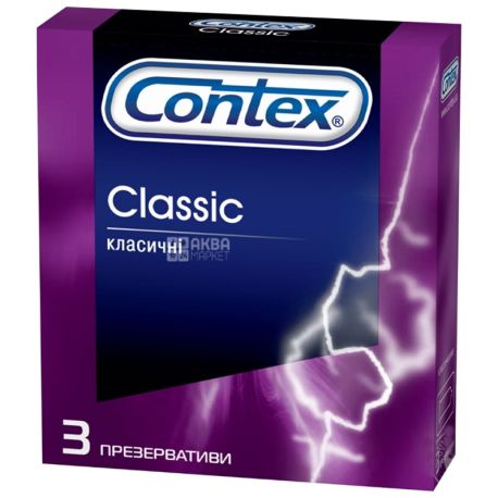 Contex, Classic, 3 шт., Презервативы классические