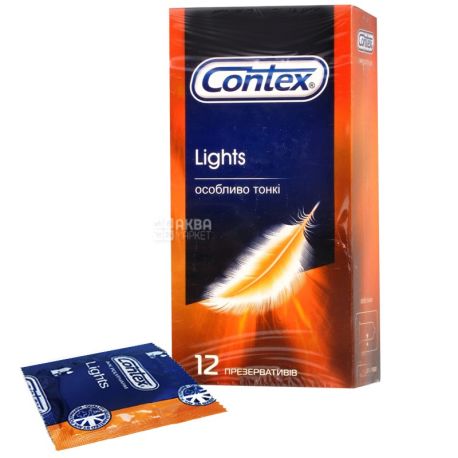 Contex, Light, 12 шт., Презервативы ультратонкие