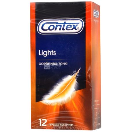 Contex, Light, 12 шт., Презервативы ультратонкие