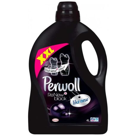 Perwoll, 4 л, гель для стирки тёмного белья, Brilliant Black