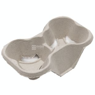 Держатель бумажный для двух стаканов, в ассортименте, 10 шт.