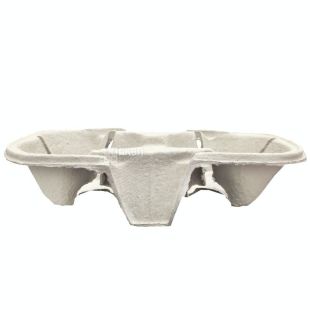 Держатель бумажный для двух стаканов, в ассортименте, 10 шт.