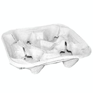 Держатель бумажный для четырех стаканов, 10 шт., в ассортименте